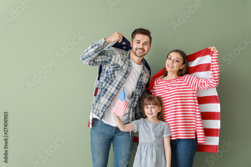 Happy young family with nat...