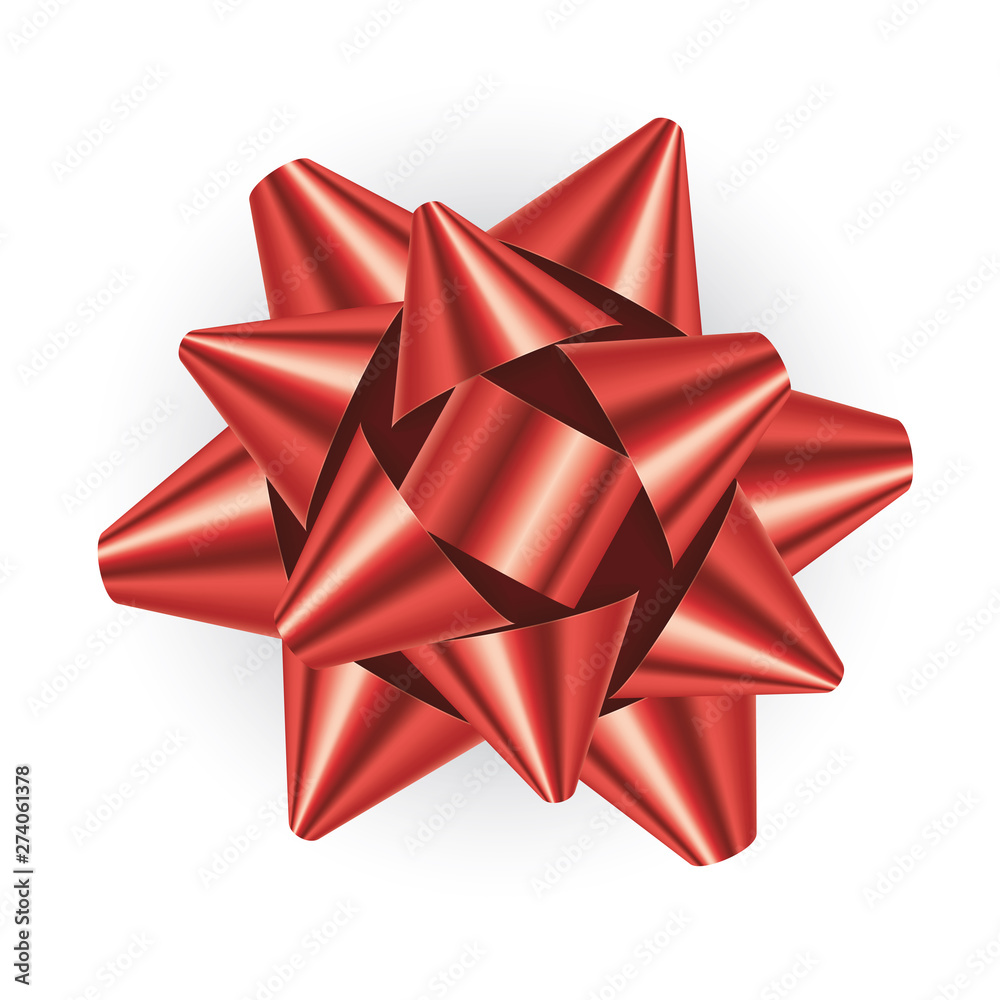 Vector red bow isolated on white background Vector red bow isolated on white background