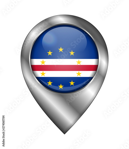 Free Download Flag of Cape Verde. Vector Sign and Icon. Location Symbol Shape. Silver - GFXLoad