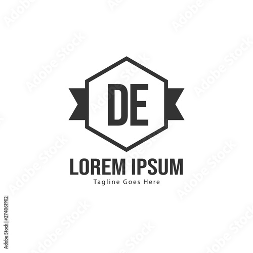 DE Letter Logo Design. Creative Modern DE Letters Icon Illustration
