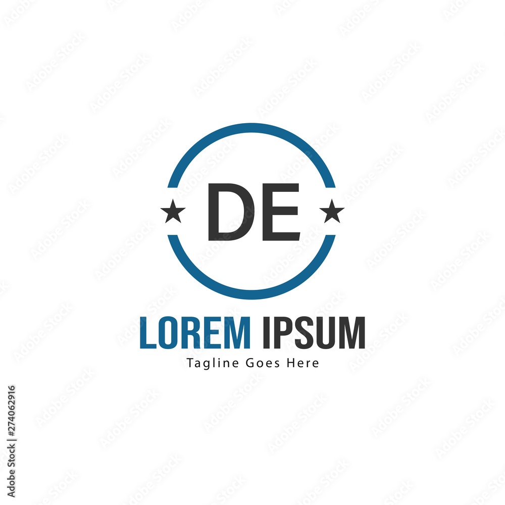 DE Letter Logo Design. Creative Modern DE Letters Icon Illustration DE Letter Logo Design. Creative Modern DE Letters Icon Illustration