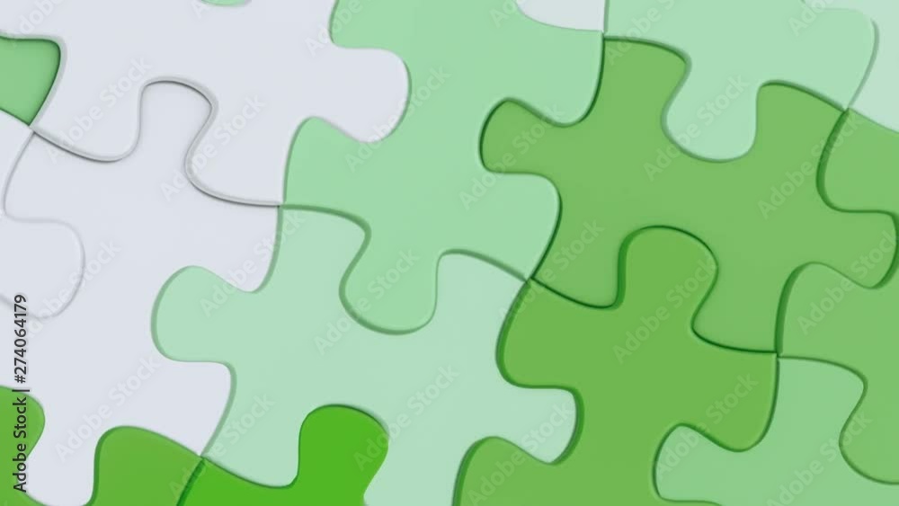 Flight over green puzzle pieces and stop above missing piece. Animation with luma mask included. Flight over green puzzle pieces and stop above missing piece. Animation with luma mask included.