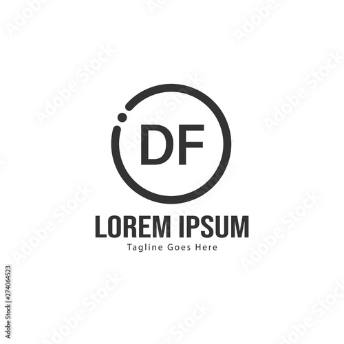 DF Letter Logo Design. Creative Modern DF Letters Icon Illustration