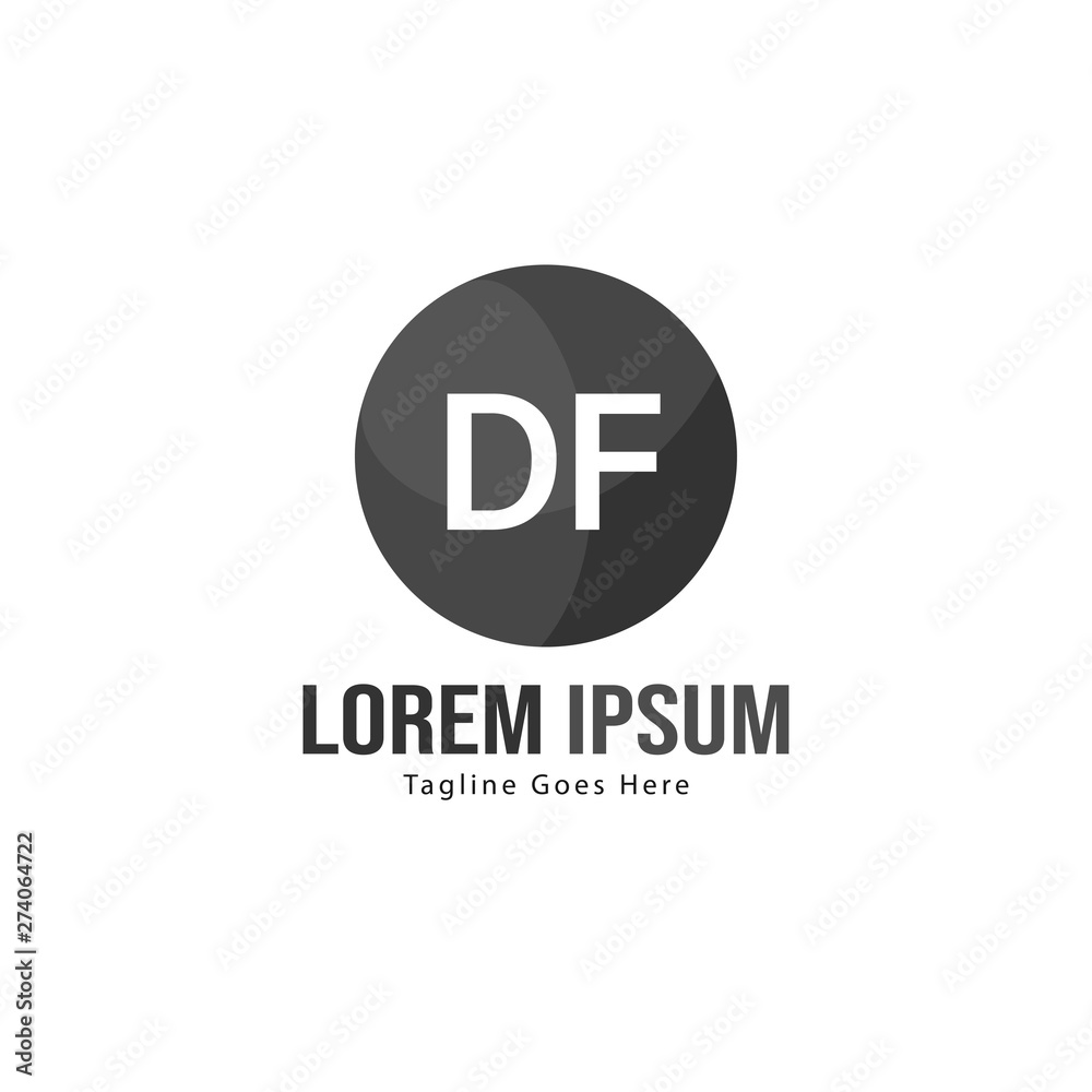 DF Letter Logo Design. Creative Modern DF Letters Icon Illustration