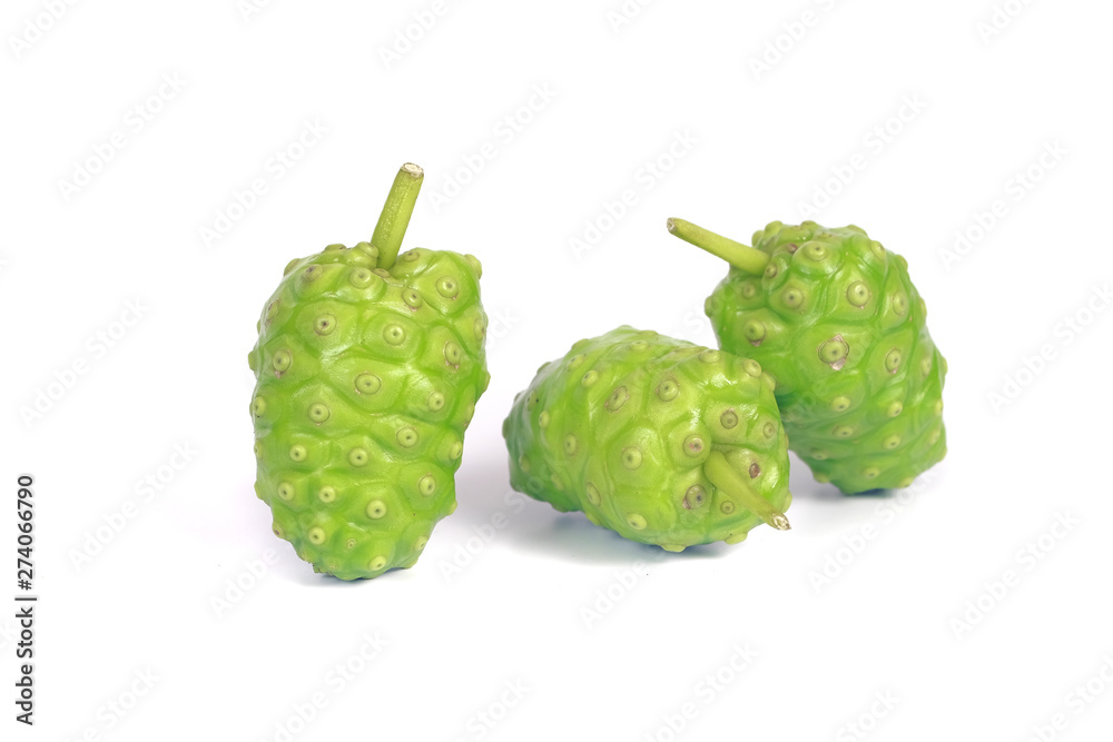 Noni or Morinda Citrifolia fruit isolated on white background herb concept. Noni or Morinda Citrifolia fruit isolated on white background herb concept.
