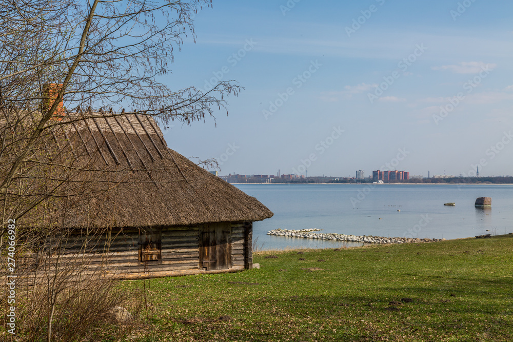 Old wooden house on the coast in the countryside in Estonia Old wooden house on the coast in the countryside in Estonia