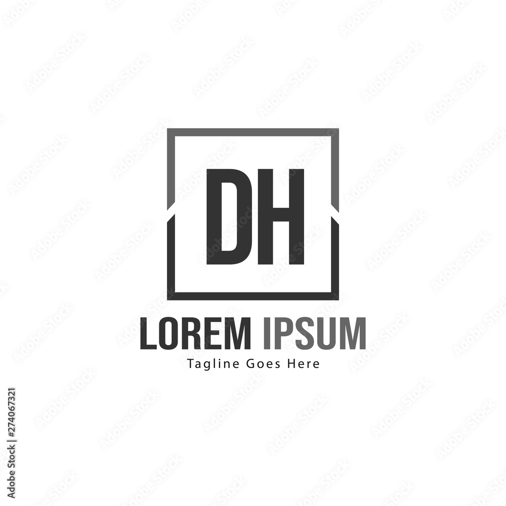 DH Letter Logo Design. Creative Modern DH Letters Icon Illustration DH Letter Logo Design. Creative Modern DH Letters Icon Illustration