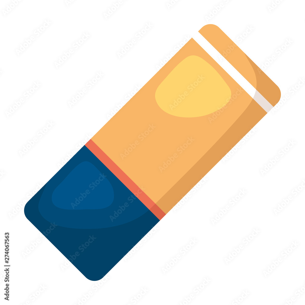 eraser school supply isolated icon eraser school supply isolated icon