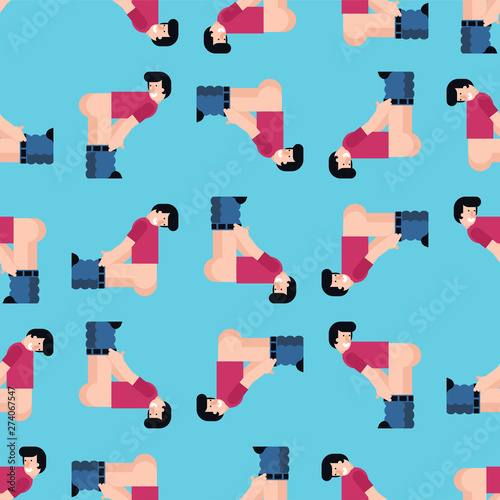 Man show ass pattern seamless. Kiss my ass background. guy took off his pants. Bare fanny texture