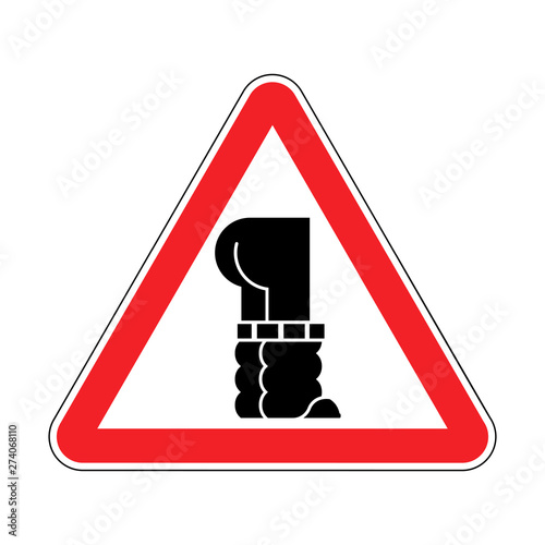 Attention Down pants. Warning red road sign. Caution pull off Jeans