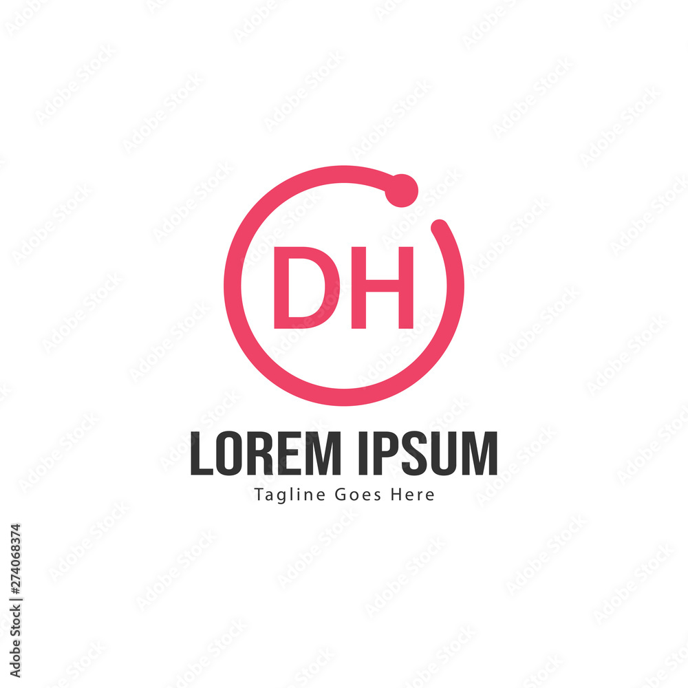 DH Letter Logo Design. Creative Modern DH Letters Icon Illustration DH Letter Logo Design. Creative Modern DH Letters Icon Illustration