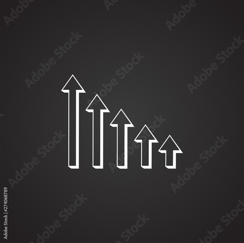 Free Download Down chart icon on background for graphic and web design. Simple illustration. Internet concept symbol for website button or mobile app. - GFXLoad