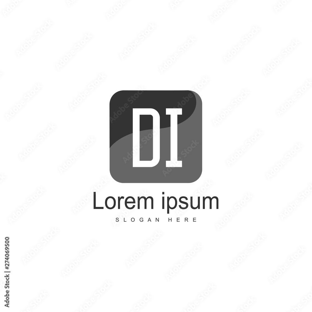 DI Letter Logo Design. Creative Modern DI Letters Icon Illustration