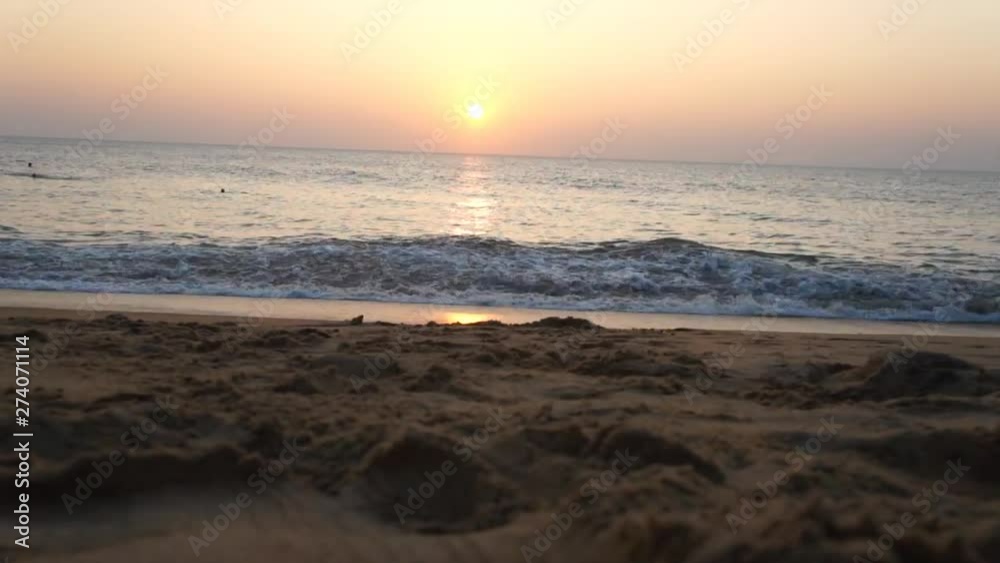 The sun sets at sunset into the ocean in an accelerated video. The sun sets at sunset into the ocean in an accelerated video.