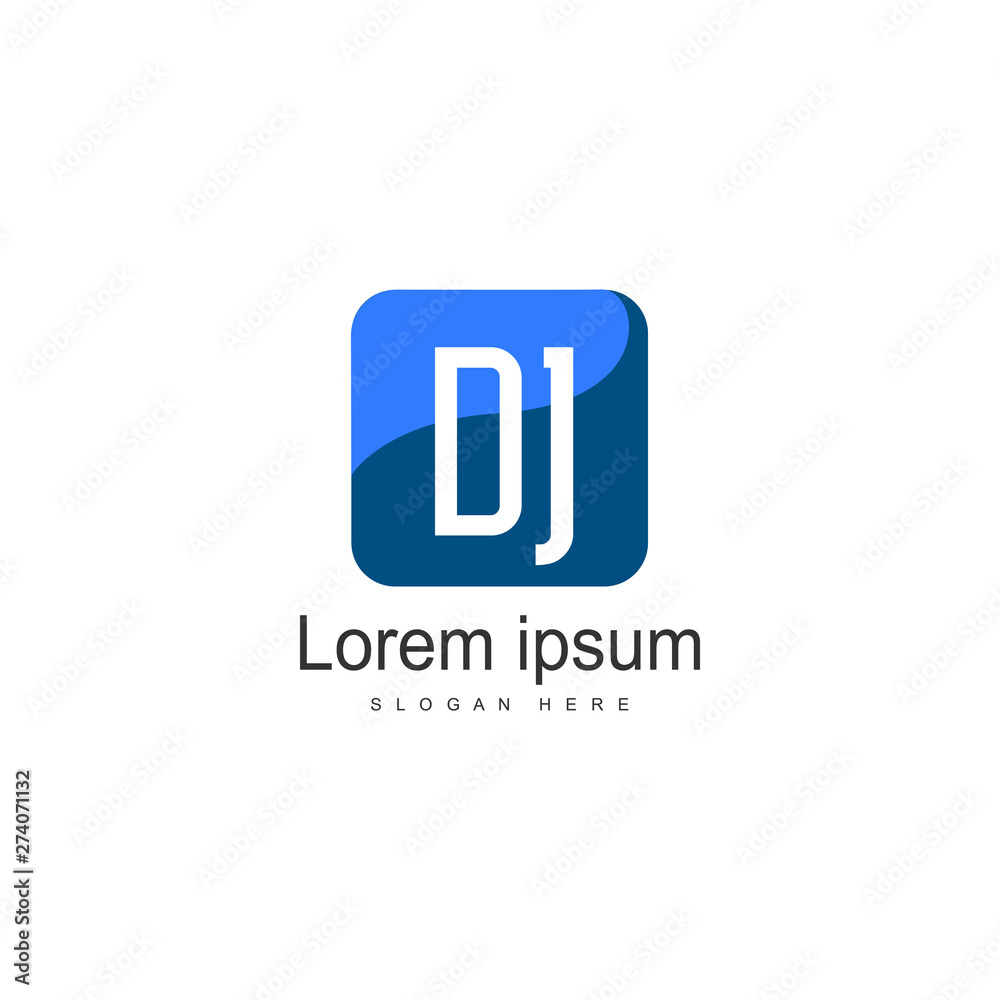 DJ Letter Logo Design. Creative Modern DJ Letters Icon Illustration