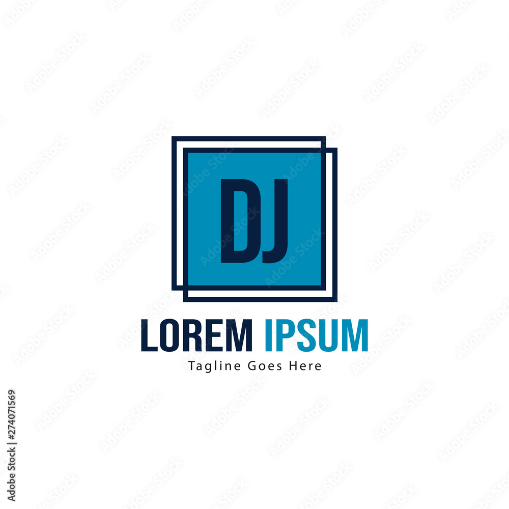 DJ Letter Logo Design. Creative Modern DJ Letters Icon Illustration DJ Letter Logo Design. Creative Modern DJ Letters Icon Illustration
