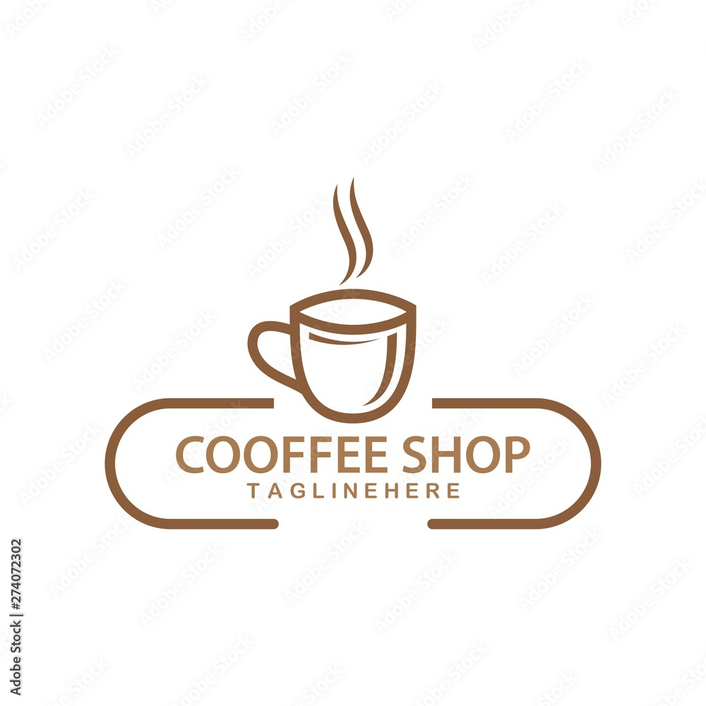 Obraz premium Coffee cup Logo Template