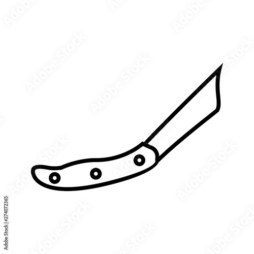 Pocket Knife Line Black Icon