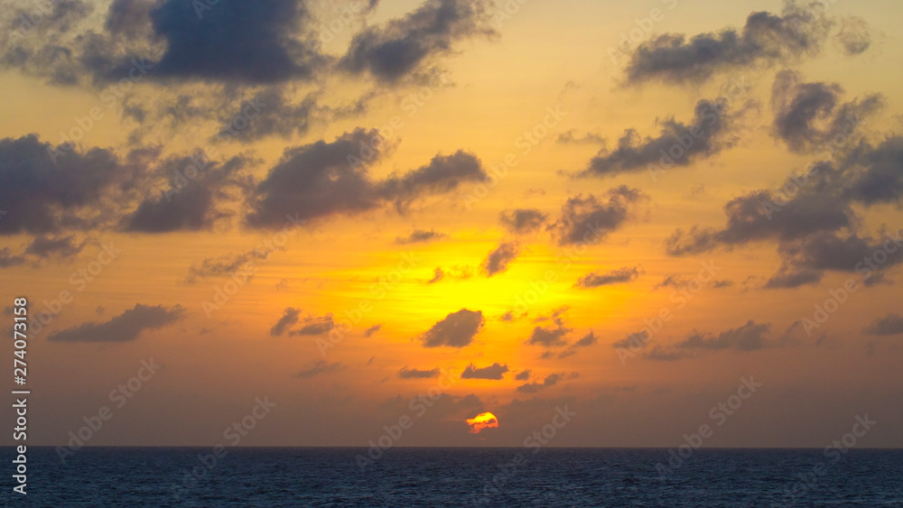 sunset over the sea