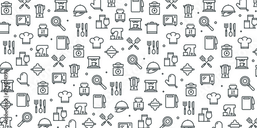 KITCHEN APPLIANCES SEAMLESS PATTERN