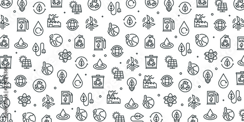ECOLOGY AND ENERGY SEAMLESS PATTERN