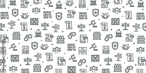 CRIME AND LAW SEAMLESS PATTERN