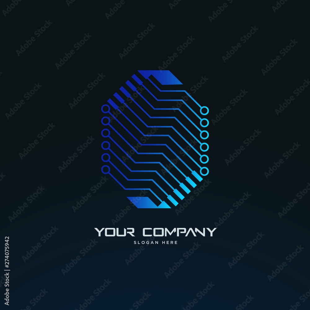 futuristic abstract tech circuit board logo template futuristic abstract tech circuit board logo template