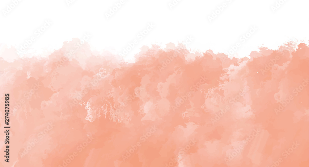 Fototapeta premium Abstract orange watercolor background for your design, watercolor background concept, vector.