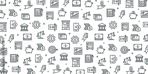 BANKING AND MONEY SEAMLESS PATTERN