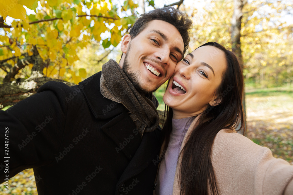Beautiful young couple in love spending time together
