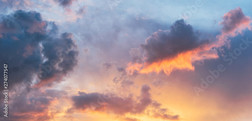 Fototapeta Naklejka Na Ścianę i Meble -  Colorful dramatic sky with clouds
