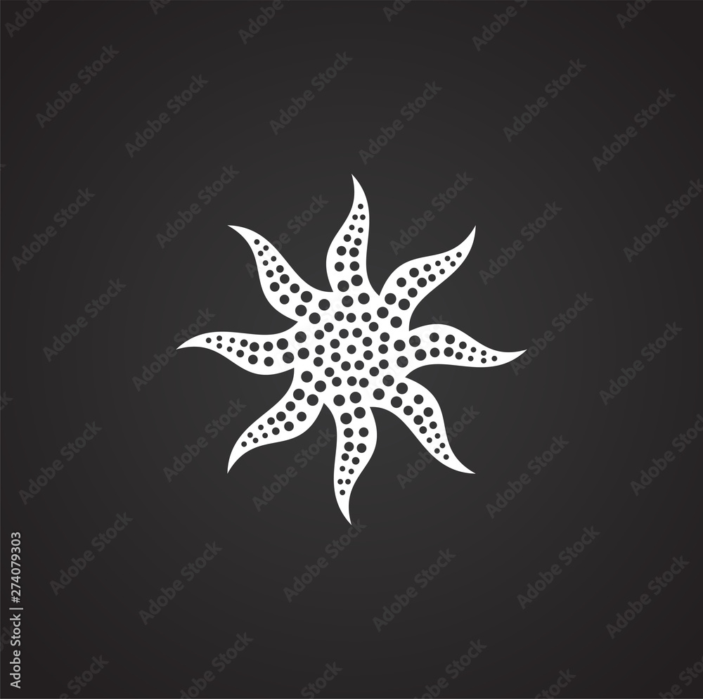 Obraz premium Seafood related icon on background for graphic and web design. Simple illustration. Internet concept symbol for website button or mobile app.