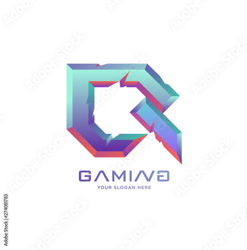 Initial letter Q gaming esports style logo template