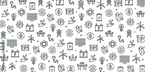 SUSTAINABLE ENERGY SEAMLESS PATTERN