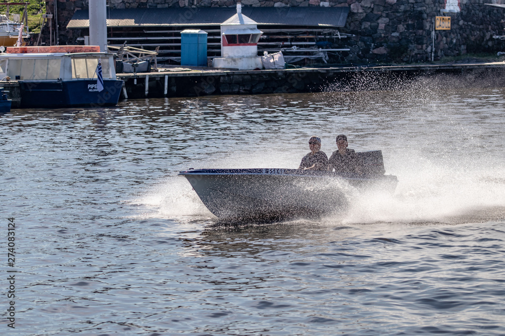 Fototapeta premium speedboat in water