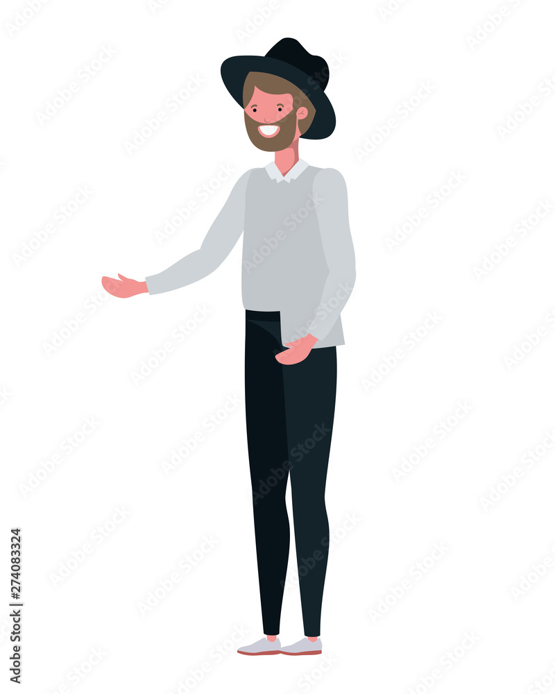 young man standing in white background young man standing in white background