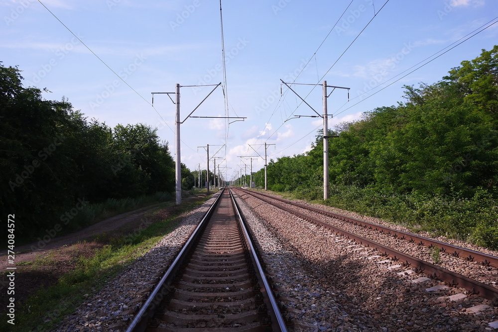 Details and close-up of the railway.