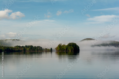 Foggy Mountains on Lake Pleasant Speculator New York