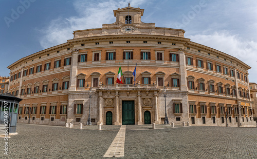 Parliament building Montecitorio palace in Rome photo