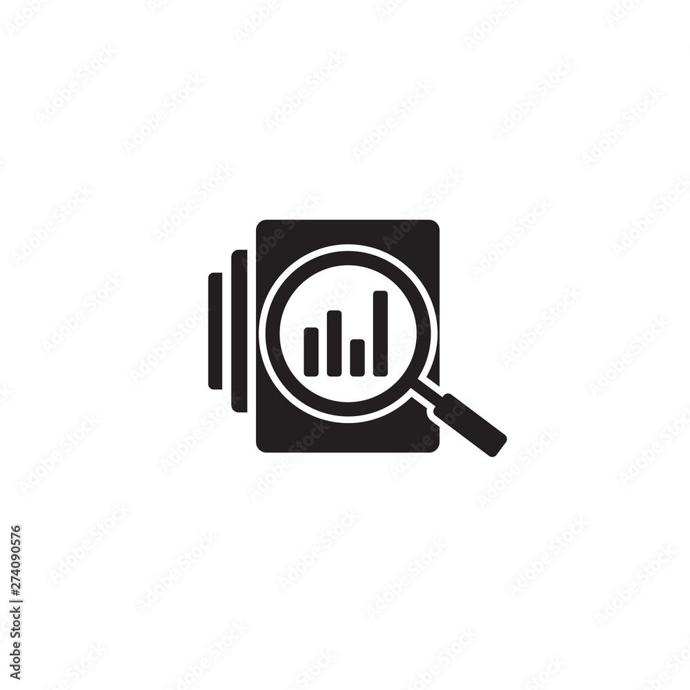 Audit document icon in flat style. Result report vector illustration on white isolated. Verification control business concept Audit document icon in flat style. Result report vector illustration on white isolated. Verification control business concept
