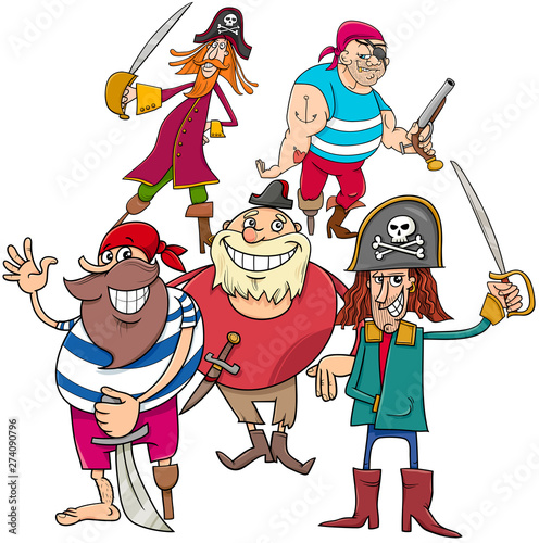 funny fantasy pirate cartoon charactersb group