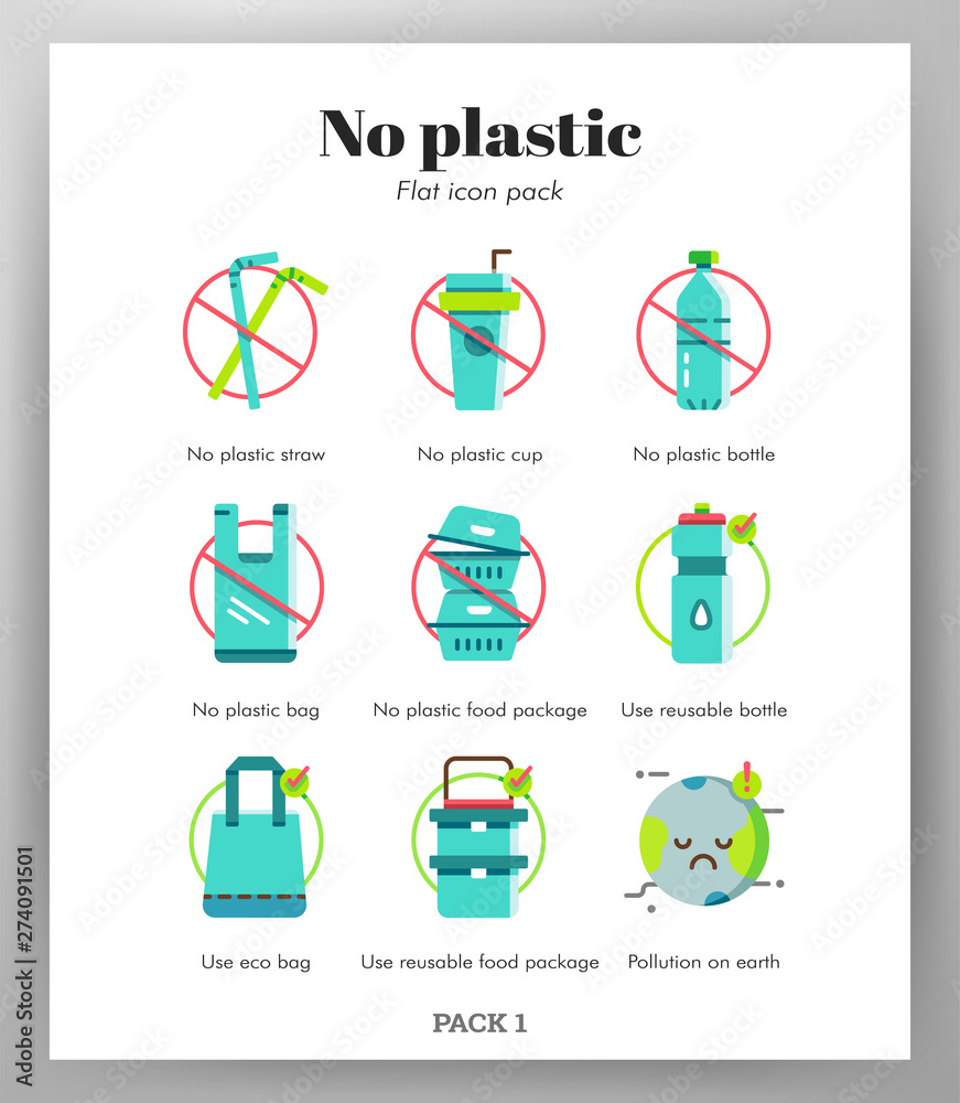 No plastic icons flat pack No plastic icons flat pack