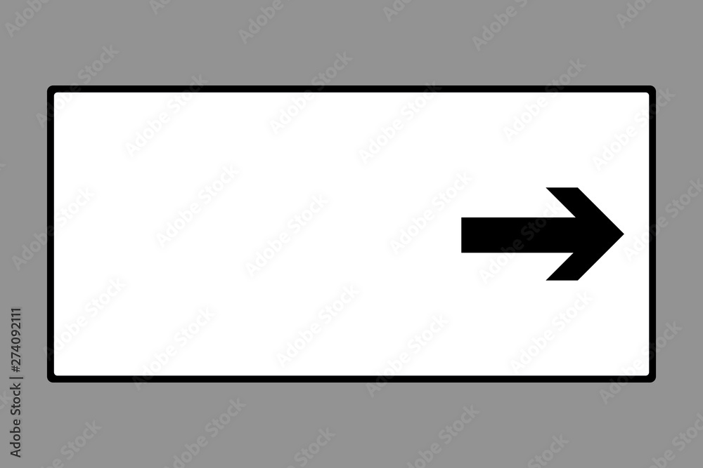 Traffic signs with arrow pointing destinations