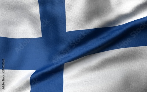 3D Illustration of Finland Flag