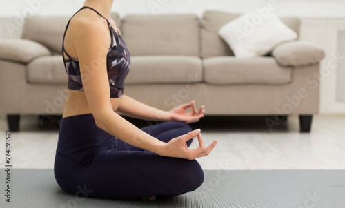 Female Hands In Mudra Gesture, Woman Practicing Yoga