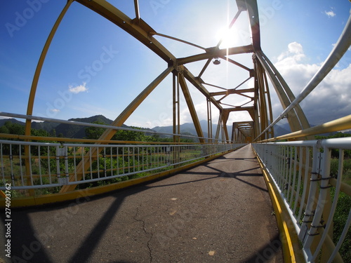 Iron bridge yellow iron Steel frame