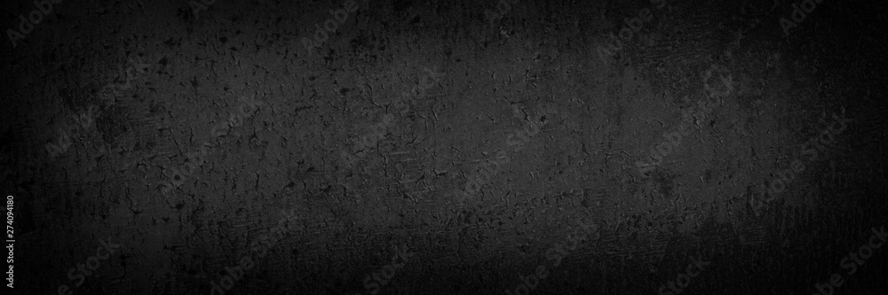 Naklejka premium Black background dark slate stone texture.