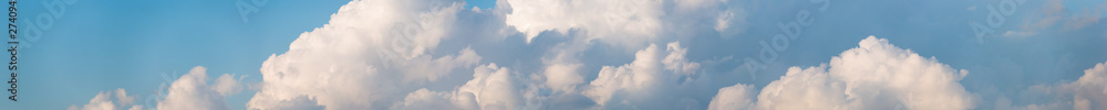 blue sky background with tiny clouds. panorama