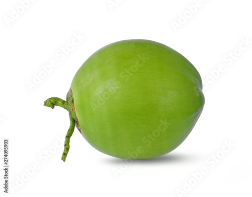 Coconut green isolated on white background