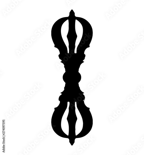 black varja icon on white background photo